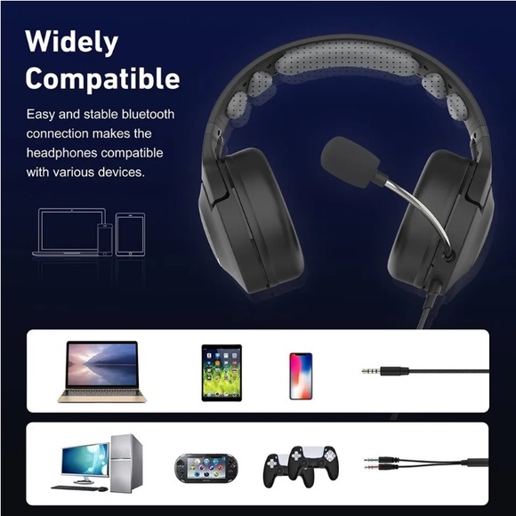 ESOLOM WiredStereo GamingHeadsetOnCable MicrophoneHeadphoneEarphone - Picture 13 of 16